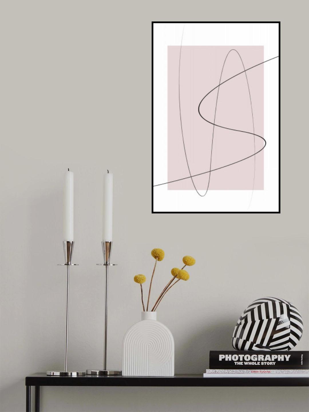 Blush Abstract Poster och Canvastavla
