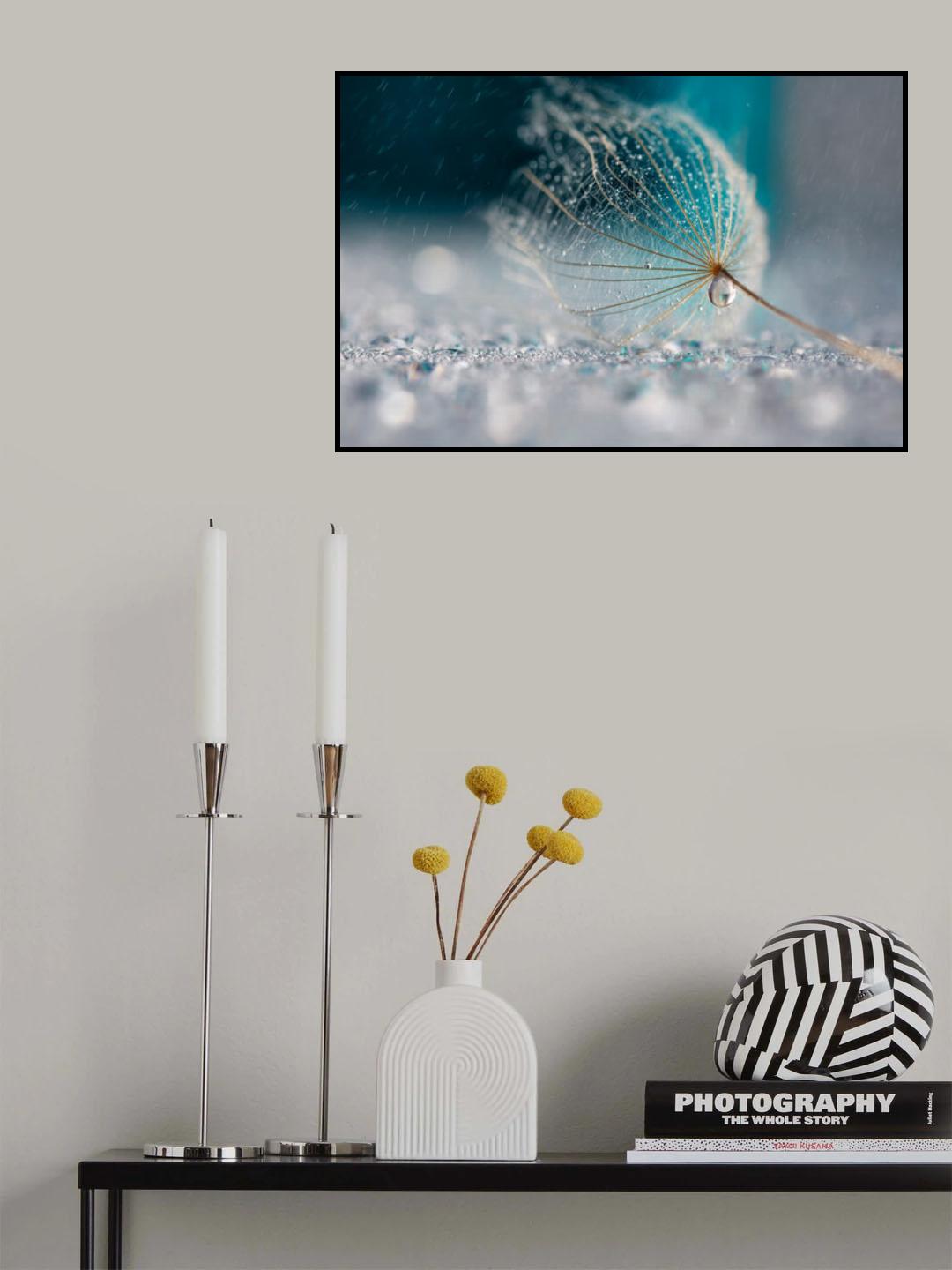 Blue rain Poster och Canvastavla
