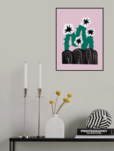 Black Thorny Star Flower Poster och Canvastavla