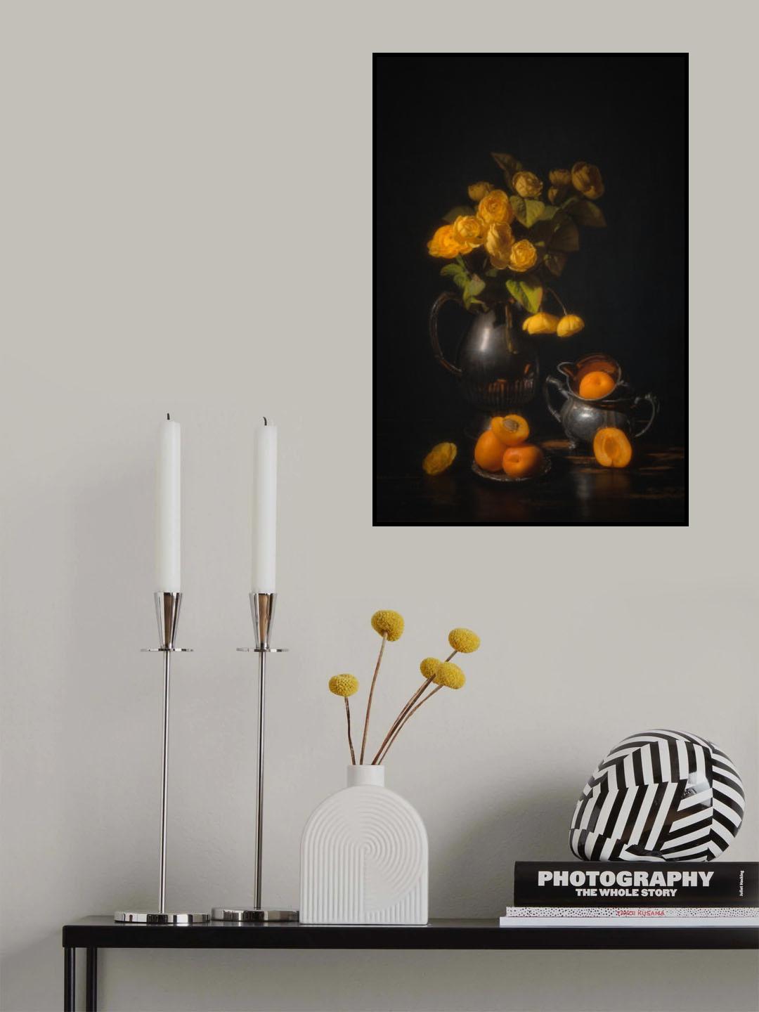 Enjoy Sweet Yellow Peach Poster och Canvastavla