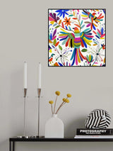 Otomi Bird Carre Poster och Canvastavla