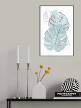 Blue Leaves Poster och Canvastavla