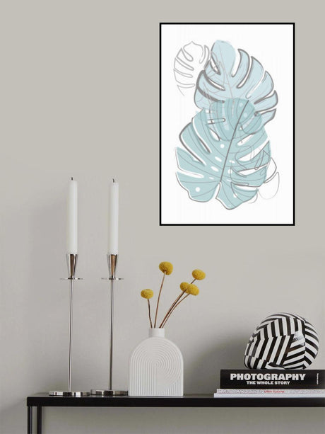 Blue Leaves Poster och Canvastavla