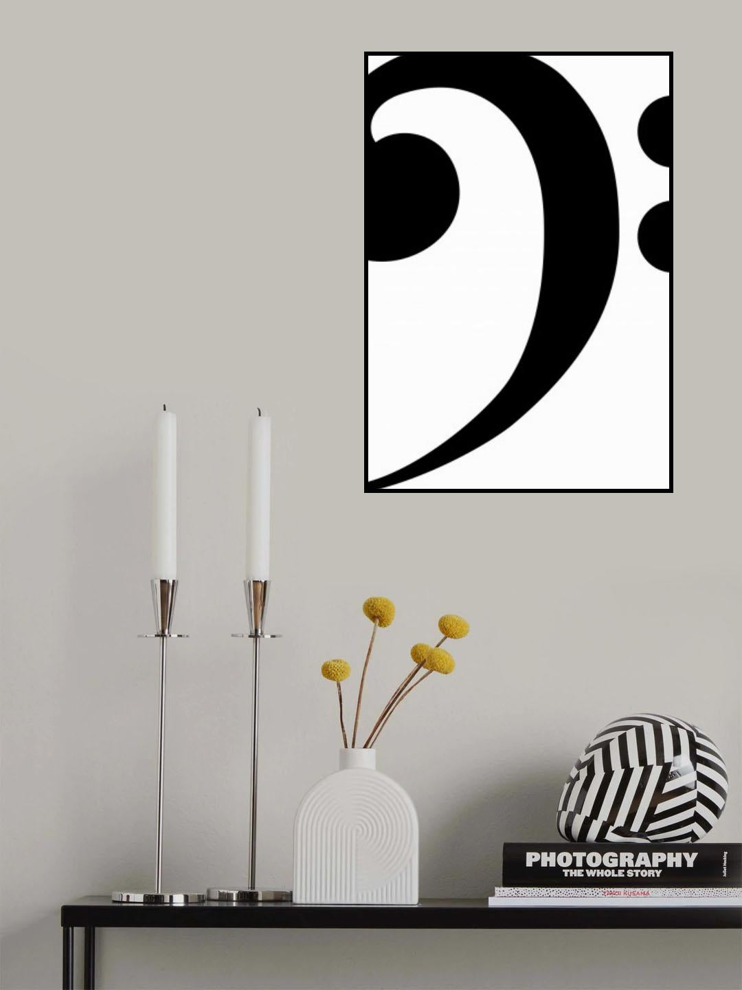 Big bass clef 1 Poster och Canvastavla