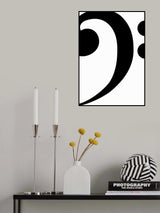 Big bass clef 1 Poster och Canvastavla