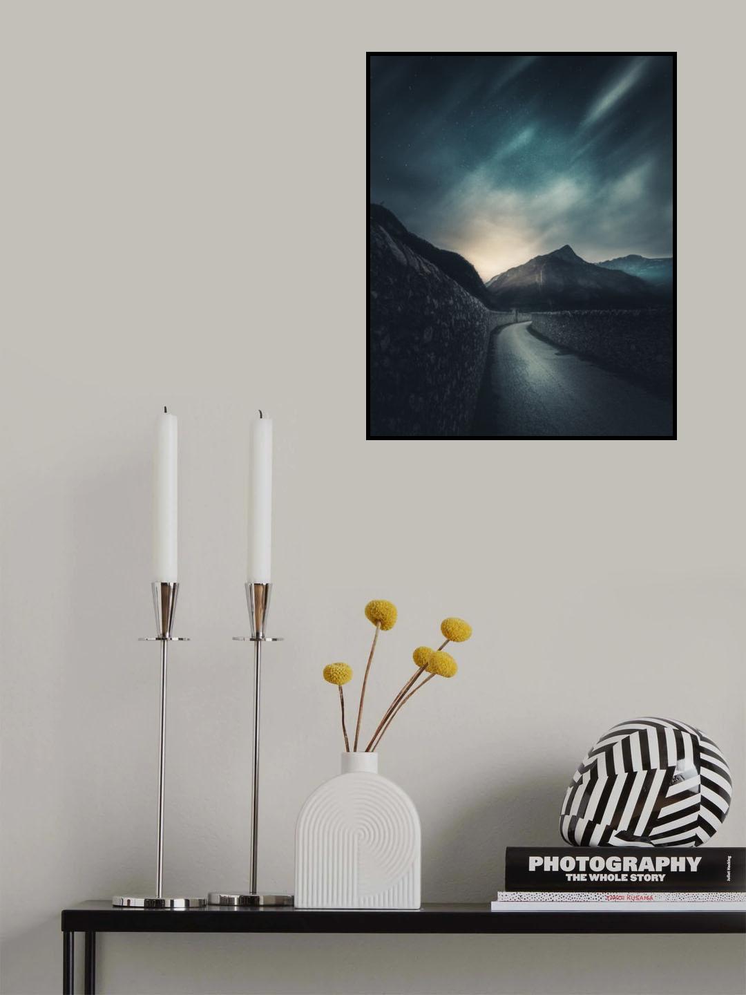 Night road Poster och Canvastavla
