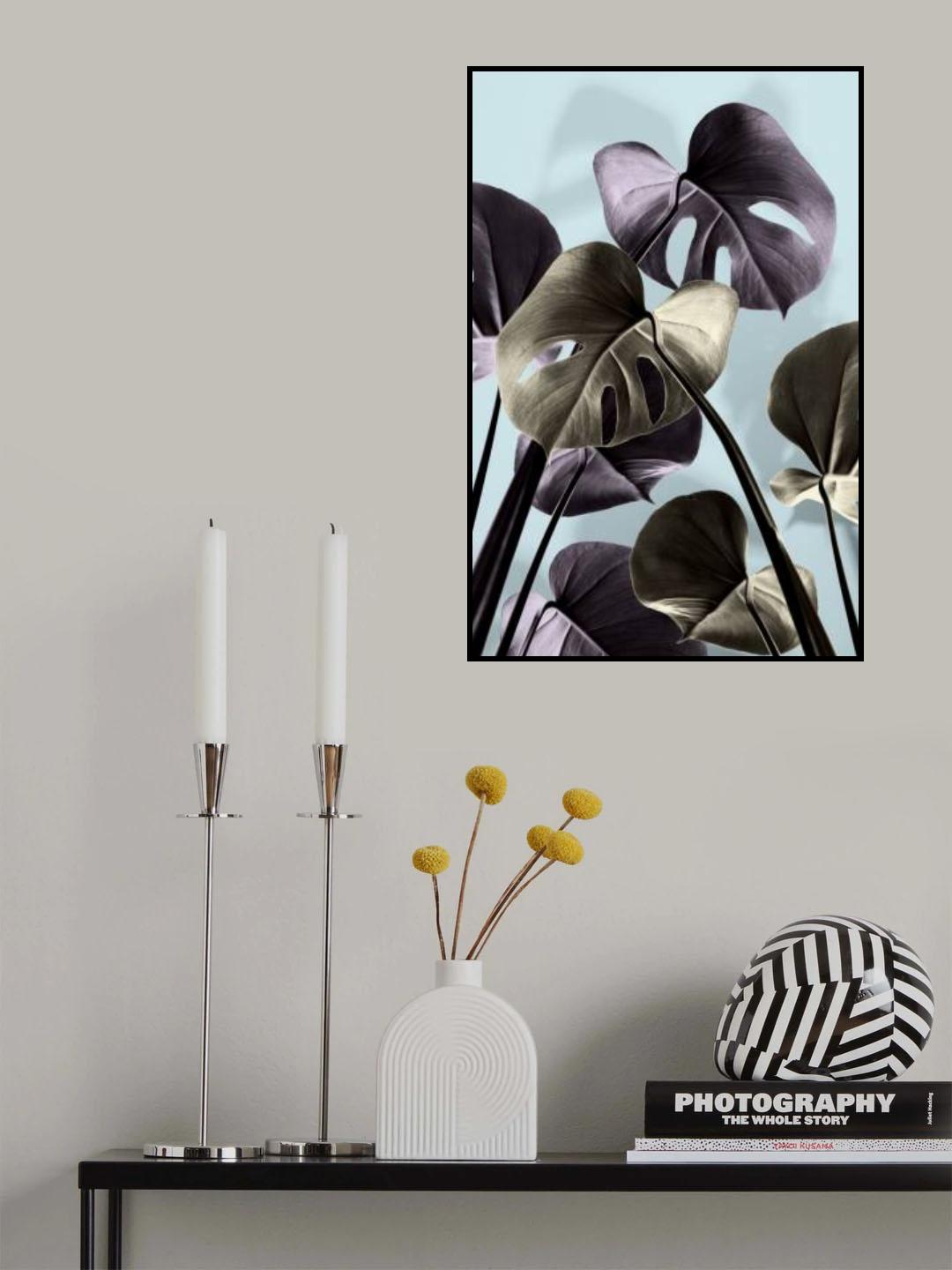 Monstera Blue 01 Poster och Canvastavla