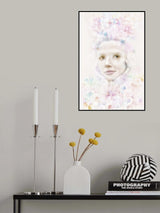 La femme aux hortensias - Woman with hydrangeas Poster och Canvastavla