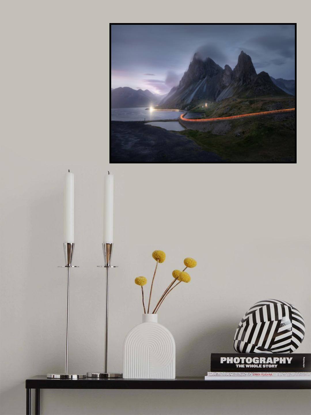 Nightfall at Hvalnes Poster och Canvastavla
