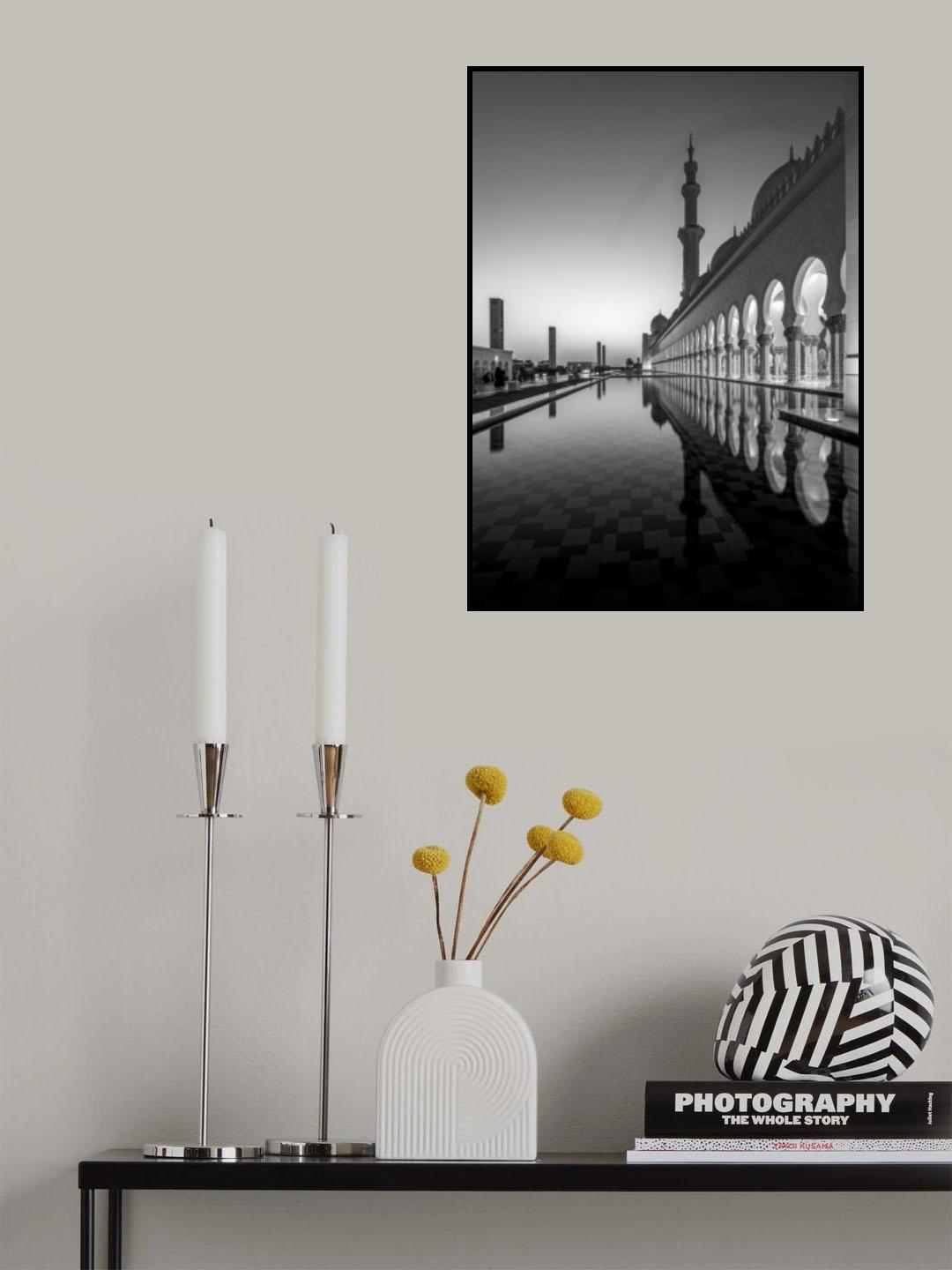 Grand Mosque Reflection Poster och Canvastavla