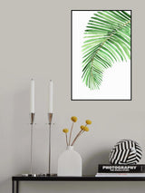 Palm leaf in loose watercolor Poster och Canvastavla