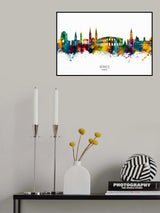 Nîmes France Skyline Poster och Canvastavla