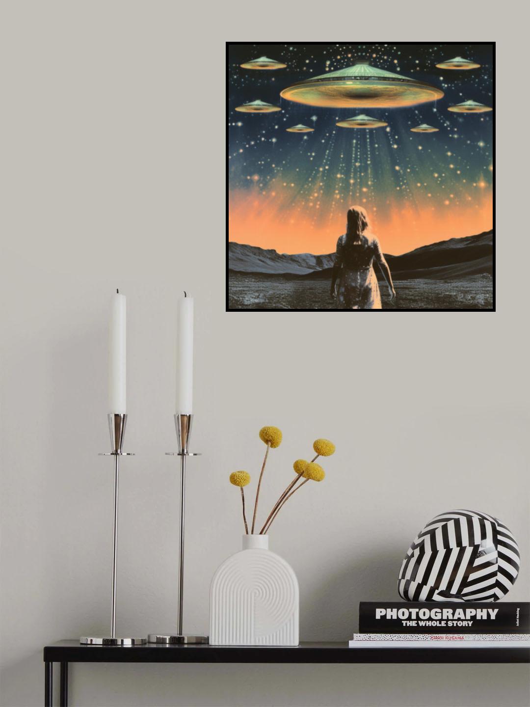 Take Me To Your Leader Collage Art Poster och Canvastavla