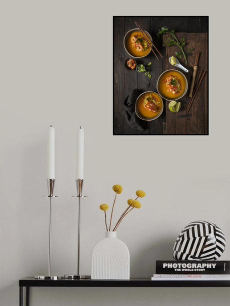 Vietnam food memories: Pumpkin soup with shrimps Poster och Canvastavla