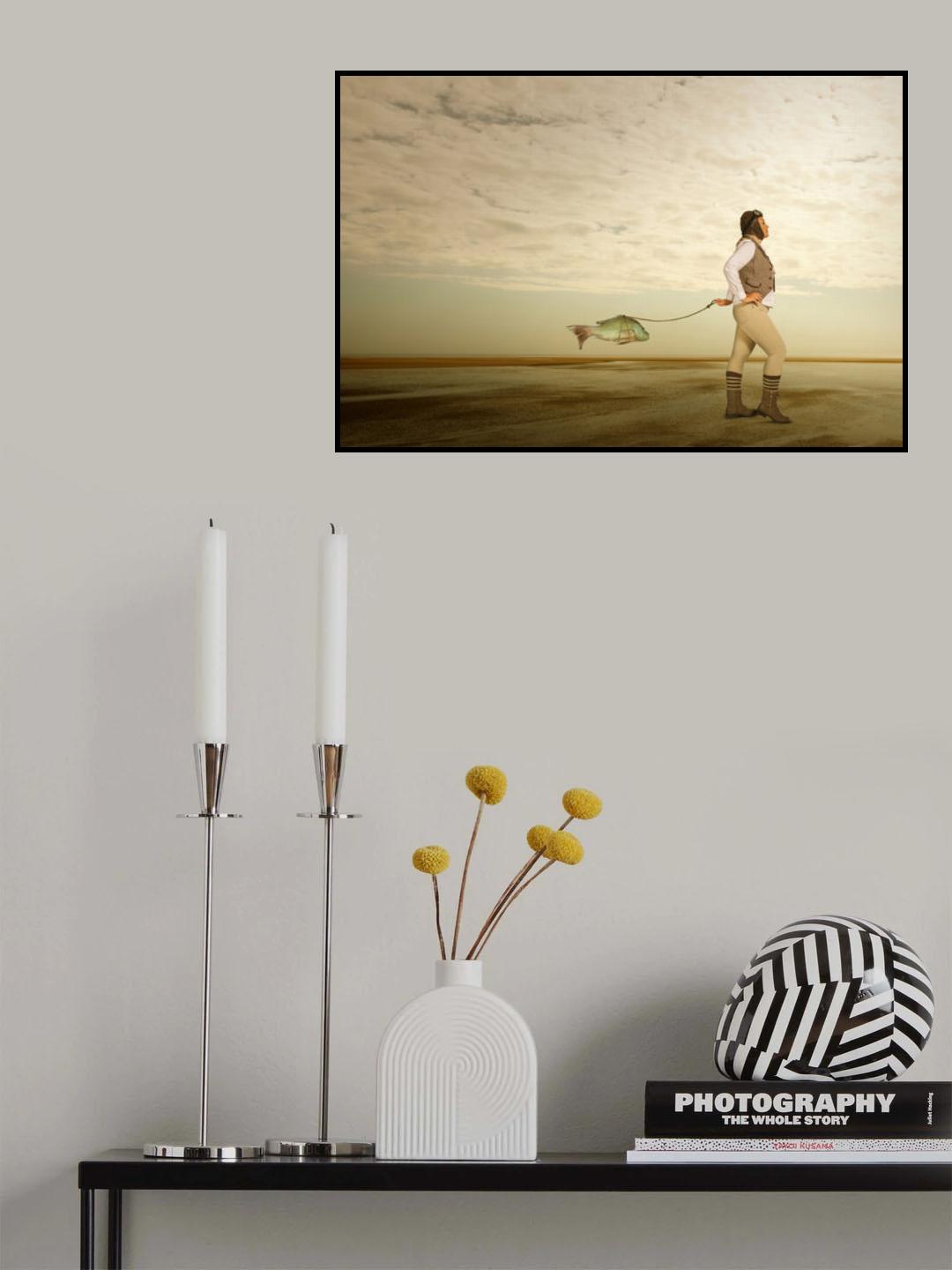 walking with fish Poster och Canvastavla