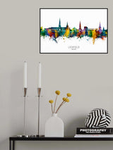 Lichfield England Skyline Poster och Canvastavla