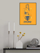 Girl In Lingerie Orange Poster och Canvastavla