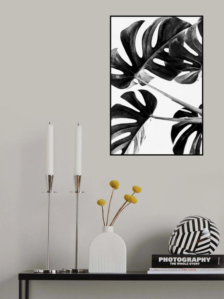 Monstera Black and White 05 Poster och Canvastavla