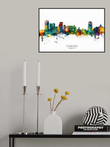 Stamford Connecticut Skyline Poster och Canvastavla