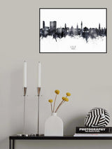 Lille France Skyline Poster och Canvastavla