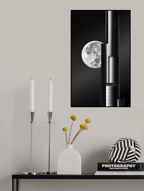 Super moon Burjkhalifa Poster och Canvastavla