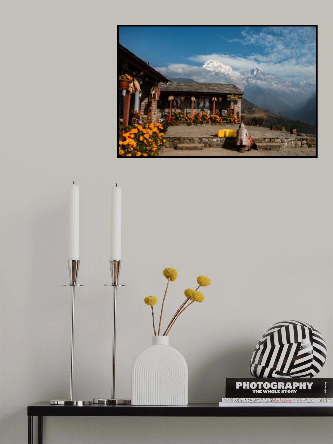 View of Annapurna Range from Ghandruk Poster och Canvastavla