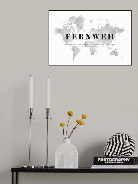Fernweh world map Poster och Canvastavla