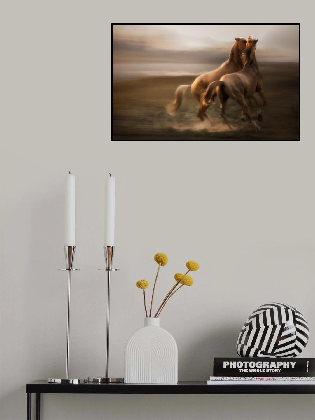 Stallion Rivalry... Poster och Canvastavla