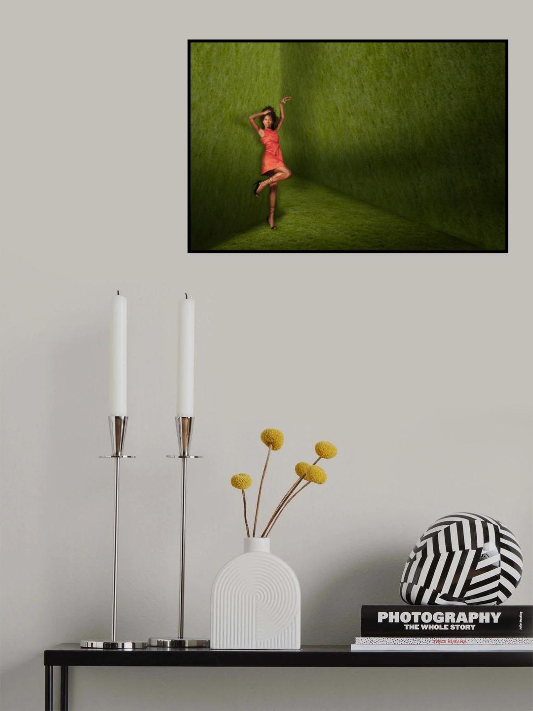 Lady in red Poster och Canvastavla