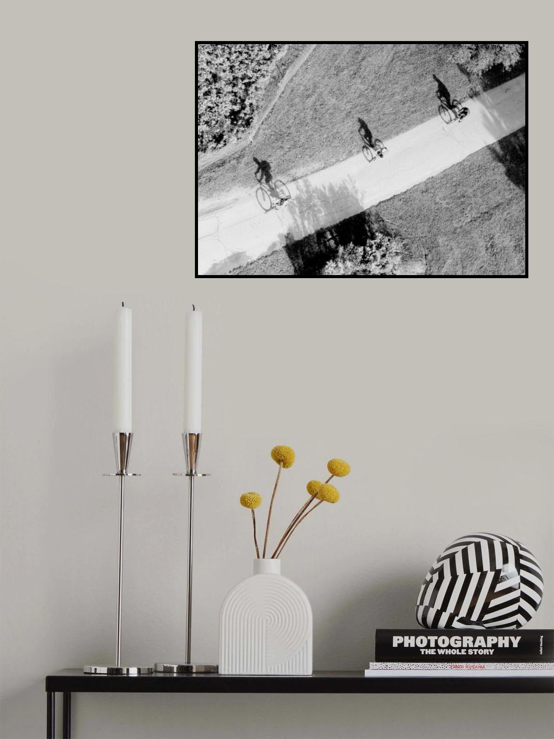 Family cycling Poster och Canvastavla