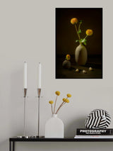 Groundcherry and Dahlias Poster och Canvastavla