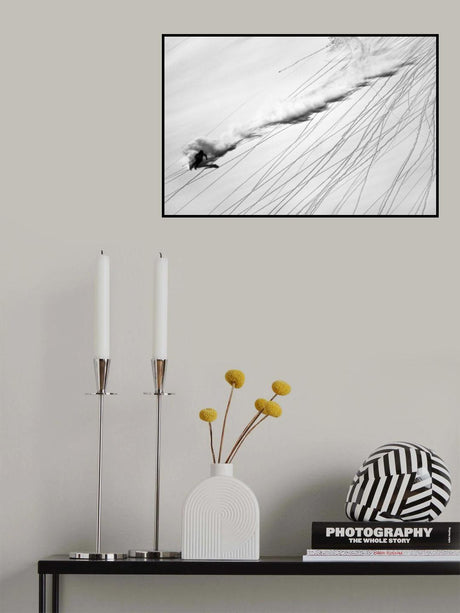 Skiing Powder Poster och Canvastavla