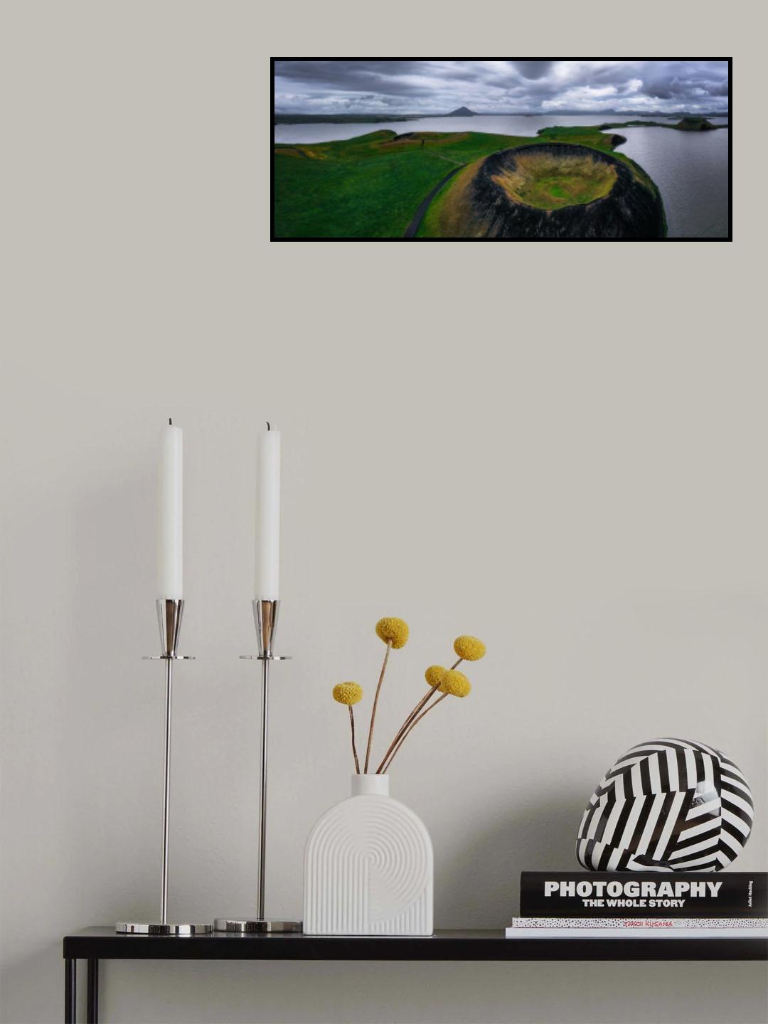 Aerial Impression of Lake Myvatn Poster och Canvastavla