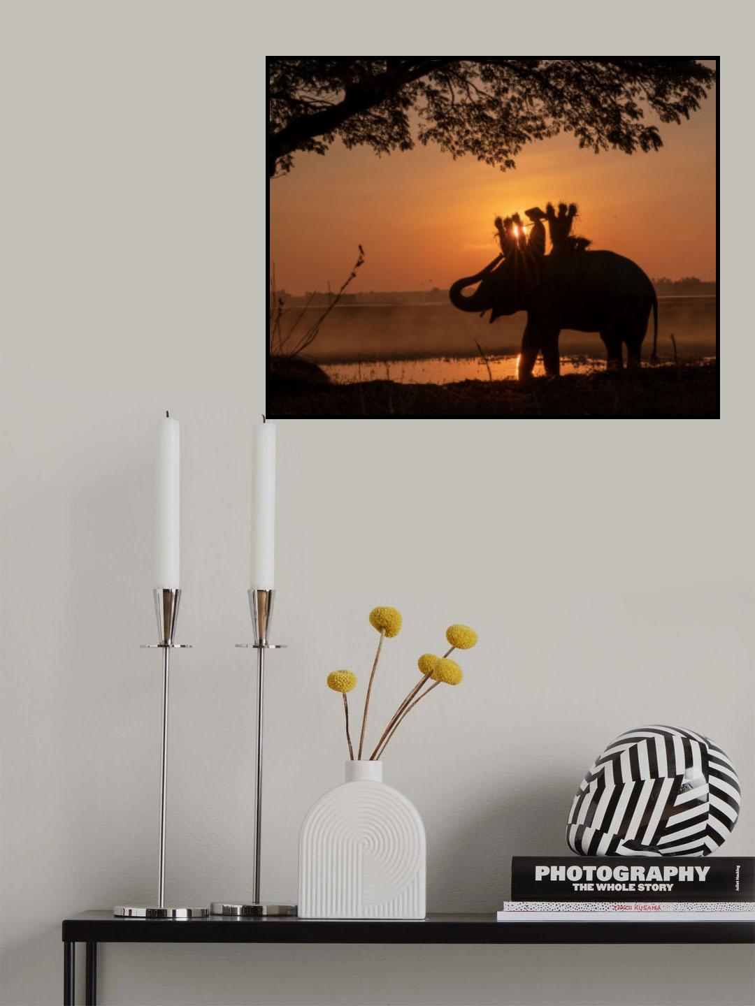 Elephant Village Poster och Canvastavla