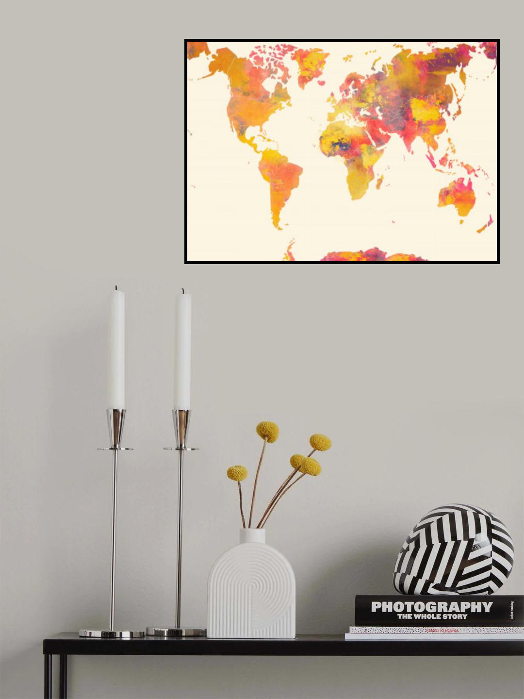 World map 26 Poster och Canvastavla