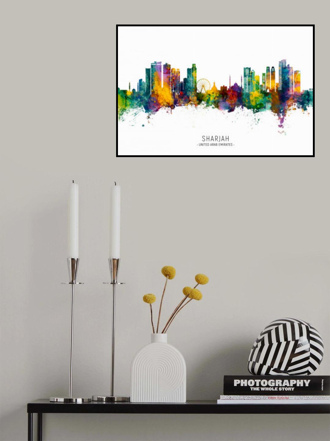 Sharjah Skyline Poster och Canvastavla