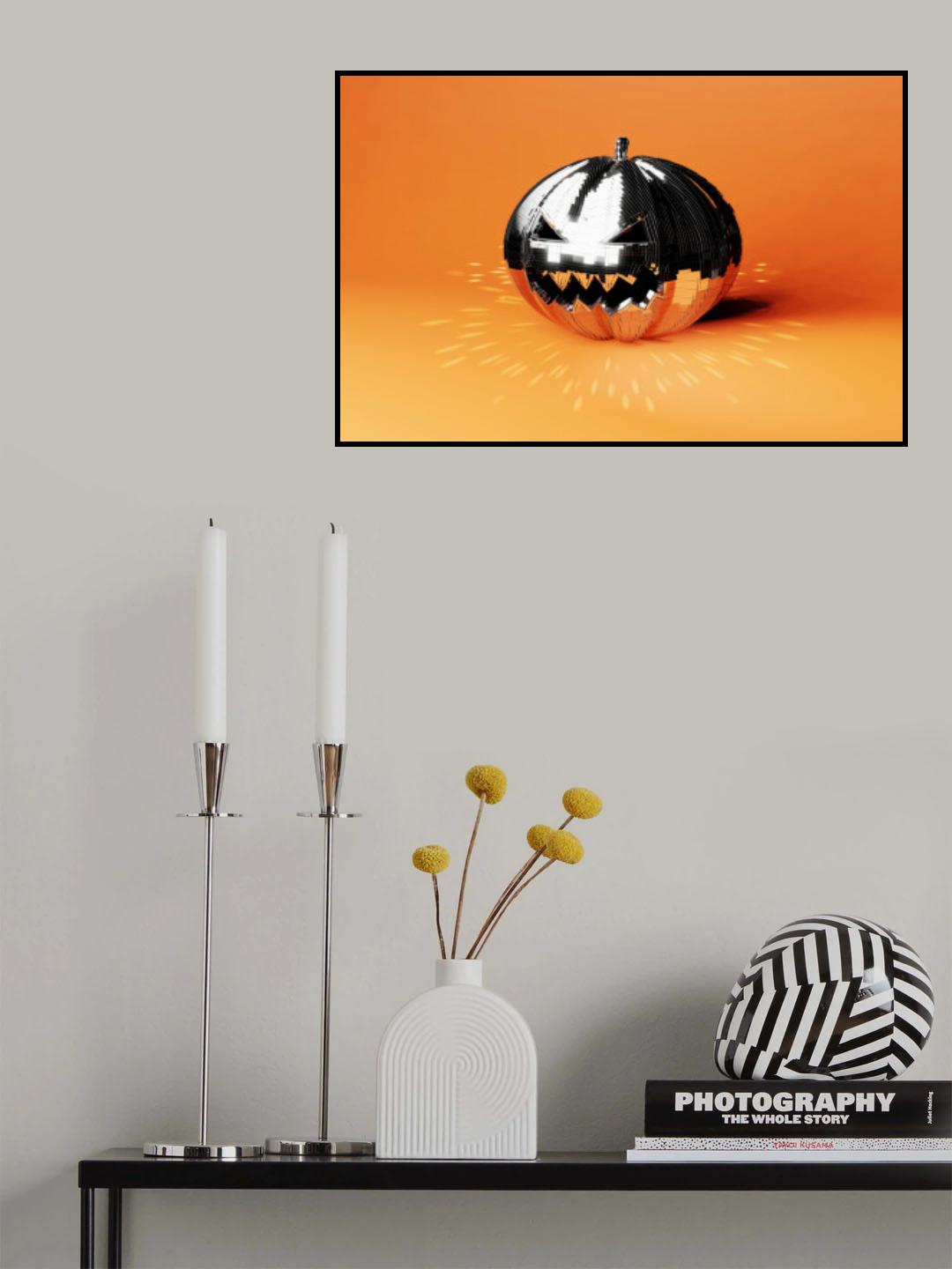 Disco Pumpkin Poster och Canvastavla
