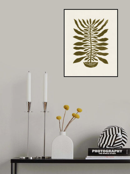 ne Hundred-Leaved Plant #22 / Lino Print