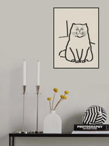 Line Art Cat Drawing 7 Poster och Canvastavla
