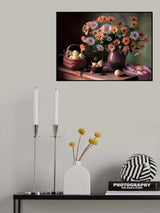 Still life with daisies and apples Poster och Canvastavla