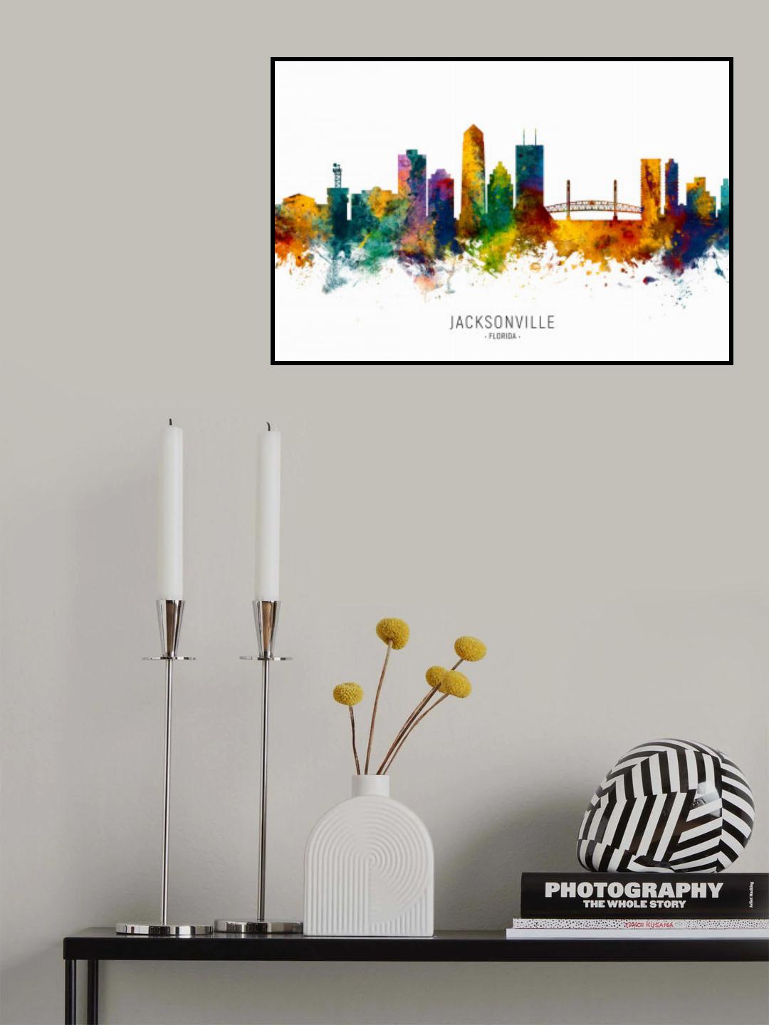 Jacksonville Florida Skyline Poster och Canvastavla