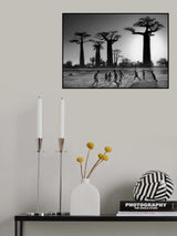 Soccer at sunset Poster och Canvastavla