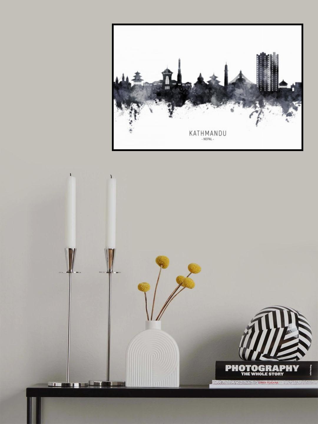 Kathmandu Nepal Skyline Poster och Canvastavla