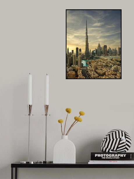 Downtown sunset view Poster och Canvastavla