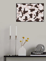 White And Brown Whipped Pattern Poster och Canvastavla