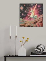 Magic Unicorn Collage Art Poster och Canvastavla