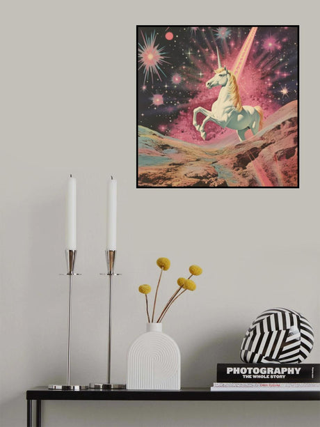 Magic Unicorn Collage Art Poster och Canvastavla