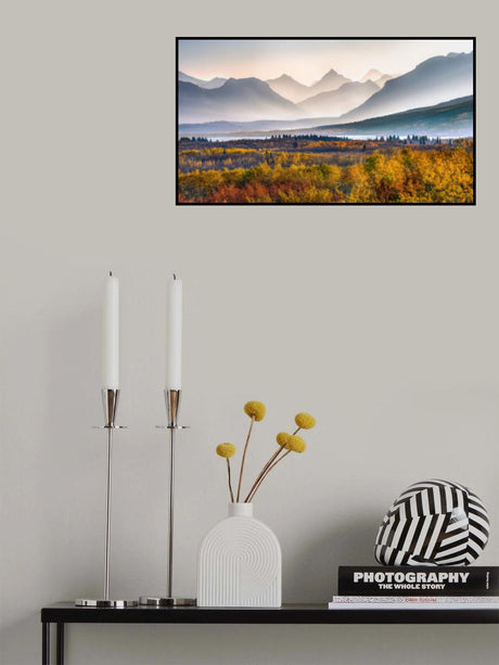 Autumn Mountain in Glacier Park Poster och Canvastavla