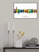 South Shields England Skyline Poster och Canvastavla
