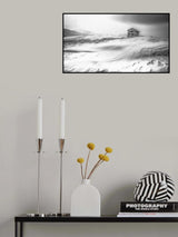 A hut in snowy blizzard Poster och Canvastavla